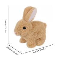 Realistic Hare Stuffed Easy Battery Operated Realistic Hare Chirping Sounds Electronic Walking Bunny for Young Children, Playroom