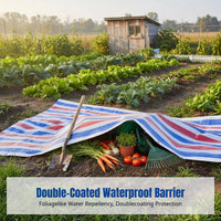 Tricolor Stripe Rainproof Tarp, Thickened Waterproof Sheet, Tear-Resistant, Multi-Purpose Cover
