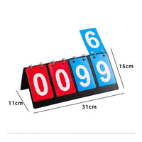 Flip Scoreboard with Number Cards Foldable Flip Scoreboard Manual Score Keeper Portable Tabletop Score Flipper Compact