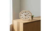 Octagonal Wall Clock Wood Silent Wall Clock Minimalist for CleanLiningAficionados, Bedroom