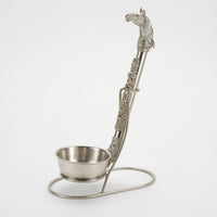 Antique-Inspired Horse Head Ladle Sculptural Ladle with Stand Sturdy Serving Spoon Heavy-Duty for Collectors, Dessert Corner