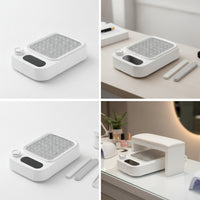 Nail Dust Collector Portable Manicure Vacuum Cleaner Nail Dust Extractor Compact Tabletop for Manicurists, Home Salons