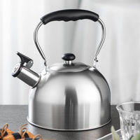 Steaming Kettle Heat-Resistant Handle Whistling Kettle Easy to Clean Stainless Steel Tea Pot for Families, Kitchen
