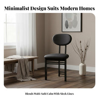 Upholstered Wooden Dining Chair Wabi-Sabi aesthetic Upholstered Wooden Leg Chair