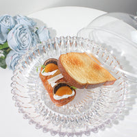 Fruit Serving Tray with Base, Nordic Style, Plastic, Solid Color