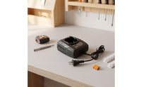 Battery Charger with Power Cord Compact Charger with A and C Cable Charging Dock Upright Charging Cradle Universal Voltage