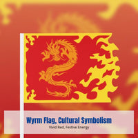 Performance Flag, Majestic Drake Dance Banner, Polyester Stage Prop, School Martial Arts Decoration
