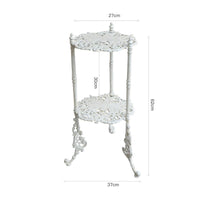 Cast-Iron Flower Stand Sturdy Decorative Pedestal Table Elegant for Gardeners