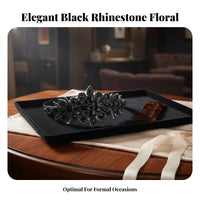 Beaded Crystal Headpiece Handmade Crystal Floral Headband Vintage Crystal Hairband Elegant Design for Women, Formal Events