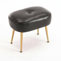 Modern Design Tufted Bench with Metal Legs Padded Seat Tufted Low Bench Space-Saving Design Upholstered Stool Versatile for Homeowners, Interior Decorators, Entryway, Dressing Room, Hallway, Home Removeice