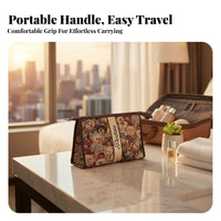 Teddy Bear Makeup Bag Portable Design Cartoon Bear Cosmetic Case Lightweight