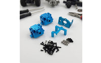 RC Car Set 1:28 Scale RC Car Parts Gearbox with Motor Mount Metal for Hobbyists, Builders