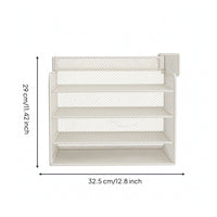 Desktop Organizer with Pen Holder 4-Tier Desk Organizer with Pen Holders Comprehensive Mesh Document Holder for Professionals, Classroom