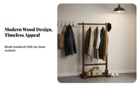 Simple Modern Design Floor-Standing Clothes Space-Saving Freestanding Coat Hanger Stable Base Garment Rack Multi-Functional for Students, Homeowners, Bedroom, Cloakroom, Entryway, Laundry Room