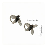 Fly Stud Earrings Conversation Starter Fly-Shaped Earrings Ear Studs Comfortable to Wear Body Jewelry Funny Prank Gift