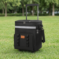 35L Large Capacity Insulated Cooler Bag with Wheels for Outdoor Picnics and Fishing
