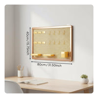 Drill-Effortless Installation Wall Mounted Display Board Heavy Duty Rattan Design Pegboard Gaming Accessory Organizer for Gamers, Study Room