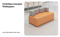 Curved configurable Sofa and Table Set Modern design Reception Furniture Minimalist Aesthetic Lounge Seating for Interior Designers, Office Managers, Lobby
