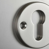Stainless Steel Keyhole Escutcheon Metal Construction Keyhole Cover Plate Brushed Finish Door Lock Escutcheon