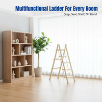Versatile Step Ladder, Folding, Reinforced Carbon Steel, Indoor Use, Space-Saving