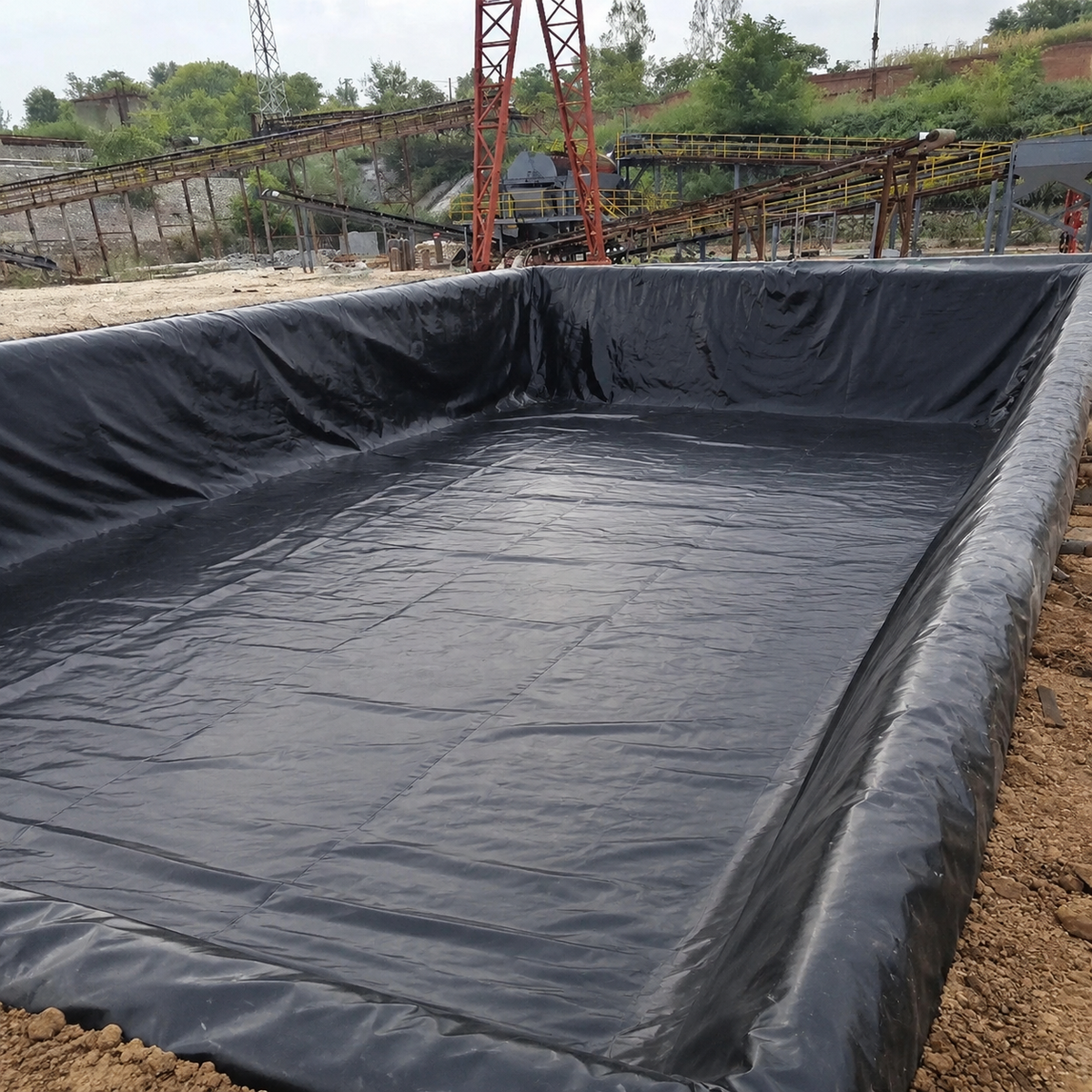 HDPE Waterproof Sheet, For Reservoirs, Artificial Pond Waterproof Sheet, Black, Geomembrane Sheet