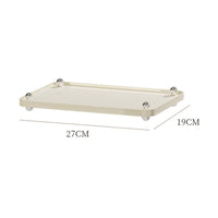 Glossy Vanity Tray Rectangular Valet Tray Compact Tabletop Organizer Slim for Entryway, Dresser, Countertop