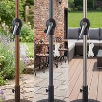 Patio Umbrella Crank Handle Replacement Umbrella Crank with Cord Outdoor Hardware for Garden, Balcony
