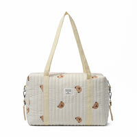 Padded Diaper Tote Roomy Quilted Infant Tote Water-Resistant Diaper Bag for Parents, Pram