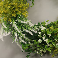 Artificial Green Plant Wreath for Home Decor, Christmas Wreath, Front Door Farmhouse Hanging Decoration, Spring Summer Faux Flower Wreath