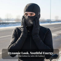 Thermal Fleece Balaclava Stretchy Fleece Lined Ski Face Cover Windproof Motorcycle Face Cover Universal Size Accommodates All