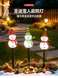 Solar LED Snowman Ground Light for Outdoor Garden Decoration