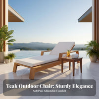 Waterresistant Adjustable Outdoor Recliner sun-withstandant Wheeled Adjustable Recliner Weather-withstandant Sunlounger long-lasting Construction for Hotel Owners, Sunbathers, Homeowners, Beach, pool area, Garden, Balcony