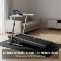 Foldable Treadmill Shock Absorption Folding Treadmill Low Noise Slope Running Machine for Runners, Apartment