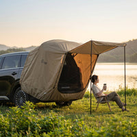 Bugunrestricted Ventilation SUV Rear Tent Sunshade Portable Folding Car Rear Tent Vehicle Awning Mesh Screening