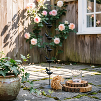 Bird Cup Chain Iron Outdoor Decor Soothing Sound for Garden, Porch
