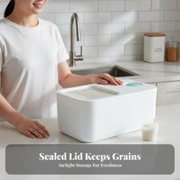 Transparent Design Rice Storage Container Moisture-Proof Airtight Rice Container Multi-Purpose for Countertop, Kitchen Cabinet