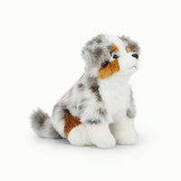 Australian Herding Stuffed Animal Tri-Color Australian Herding Stuffed Animal Stuffed Animal Dog with Floppy Ears Faux-Fiber