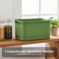 Bean Sprout Growing Pot Reusable Home Sprouting Container Low Maintenance Soil Sprouting Tray for Gardeners, Beginners, Kitchen, Windowsill