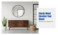 Hardwood Side Cabinet, Modern Minimalist, Vintage, Wall-Mounted, Living Room, Small Space