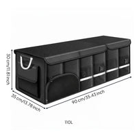 Trunk Storage Box Multi-Compartment Foldable Vehicle Organizer Waterproof Foldable Cargo Container for Camping