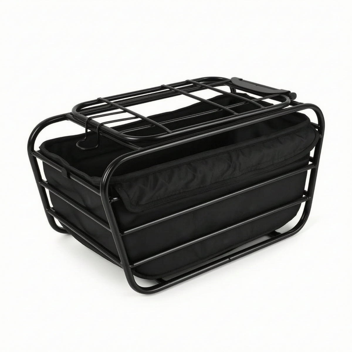 Metal Cycle Rear Pet Carrier Basket Secure Rear Rack Dog Carrier Sturdy Stable for Small Dogs, Young Dogs, Cats, Outdoor Trips, Commutes