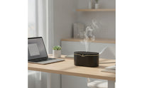 Compact Essential Oil Dispenser Portable USB Dispenser Minimalist Desktop Humidifier Low-Profile for Desk, Office, Bedroom, Nightstand