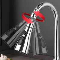 Kitchen Faucet Extender Splash Reducing Spray Head Adapter Rotating Tap Nozzle 360 Degree Rotatable Home Fixture Easy to Install