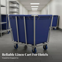 Stainless Steel Laundry Cart Tear-Resistant for Dry Cleaner
