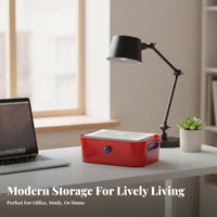 Wavy edge Storage Box vivid hues Desktop Organizer adaptable for Dorm Room
