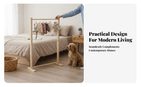 Floor-Standing Design Miniature Pet Wardrobe Minimalist design Garment Rack Space-Saving Clothing Stand Simple Assembly for Dog Owners, Bedroom, Living Room, Entryway, Walk-in Closets