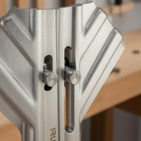 Stainless Steel Right Angle Clamp Adjustable Right Angle Woodworking Clamp Slotted Tracks Assembly Tool Orange Handle