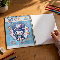 A4 Thickened Top-Bound Sketchbook for Students, Blank Drawing Pad with Aesthetic Design
