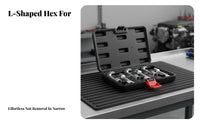 6 Pieces Tight Space Reach Injector Line Socket Set Prevents Rounding Injector Line Wrench Set Heavy Duty for Confined Areas