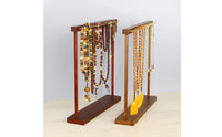 Wood Necklace Display Rack 40 Cm Tall Desktop Necklace Holder Necklace Accessory Holder Rack Rustic Style Wooden Jewelry